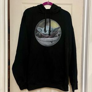 Star Warsrs Grogu the Child Black Hoodie Size XL